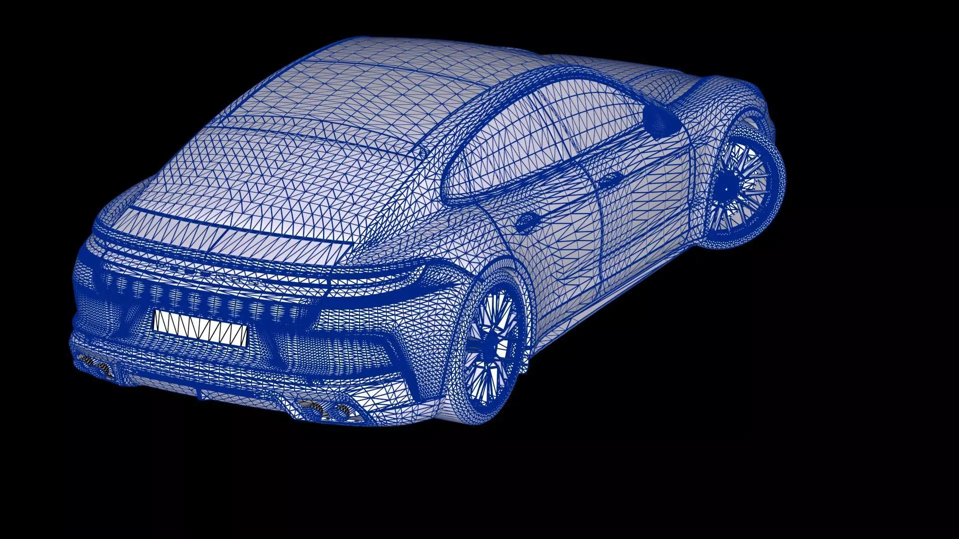 2025 Porsche Panamera Turbo E-Hybrid Low-poly 3D model_13