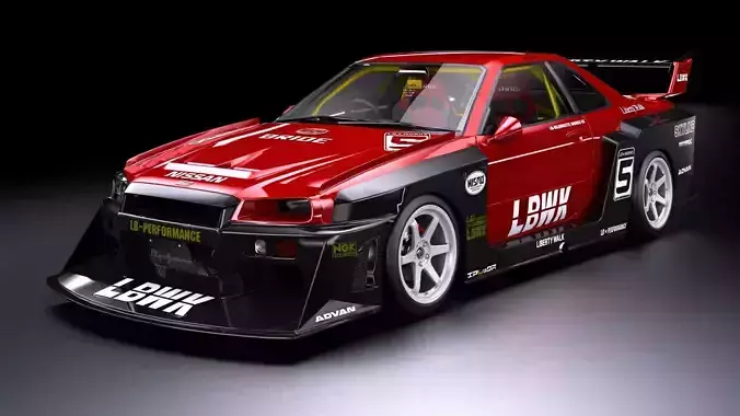 Liberty Walk Super Silhouette Nissan R34 Skyline