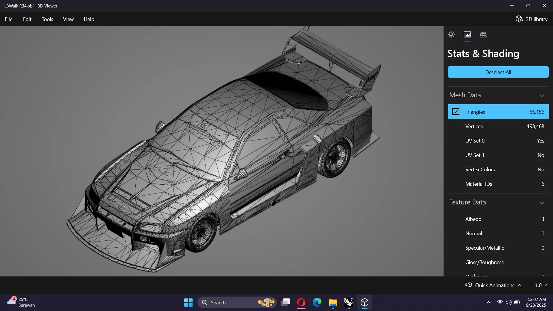 Liberty Walk Super Silhouette Nissan R34 Skyline Low-poly 3D model_22