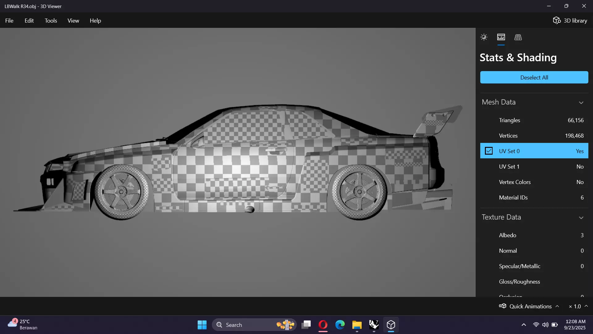 Liberty Walk Super Silhouette Nissan R34 Skyline Low-poly 3D model_24