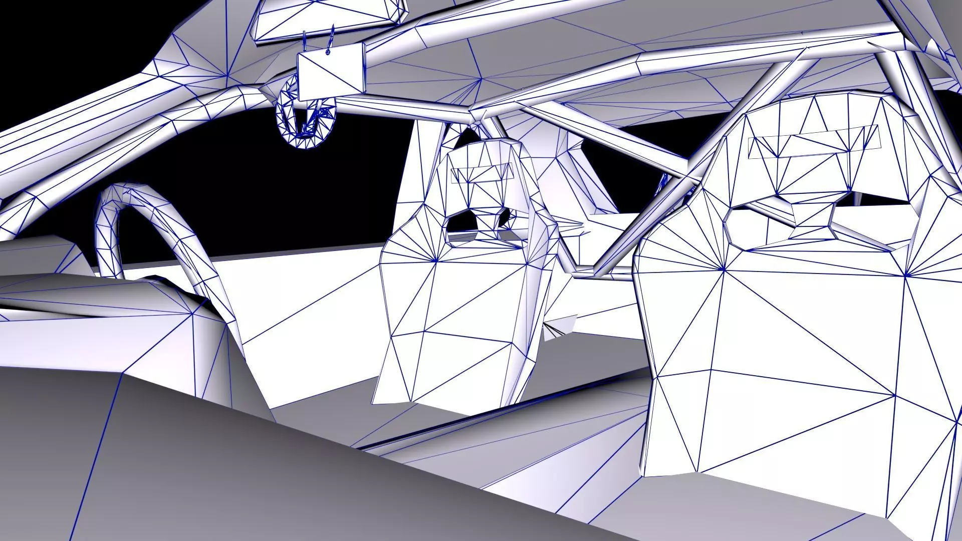 Liberty Walk Super Silhouette Nissan R34 Skyline Low-poly 3D model_20