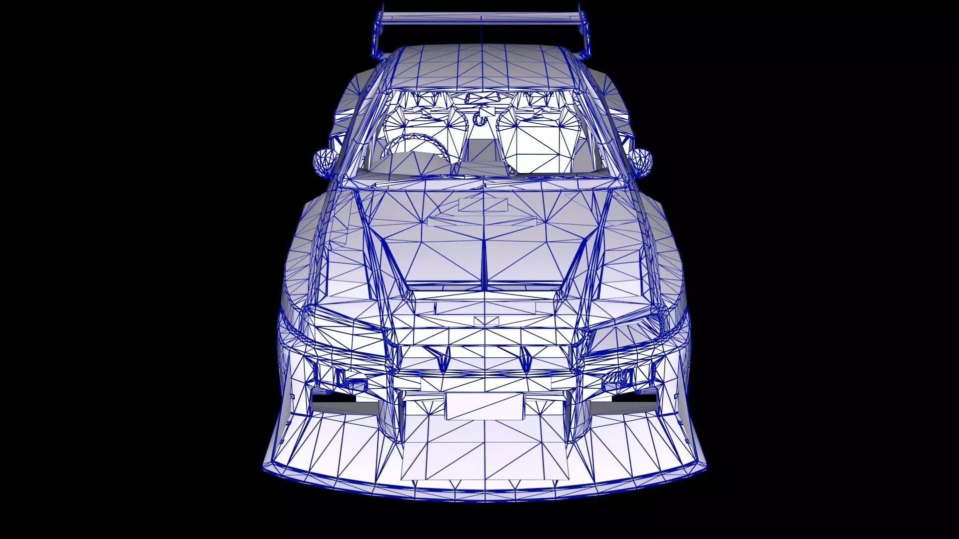 Liberty Walk Super Silhouette Nissan R34 Skyline Low-poly 3D model_19