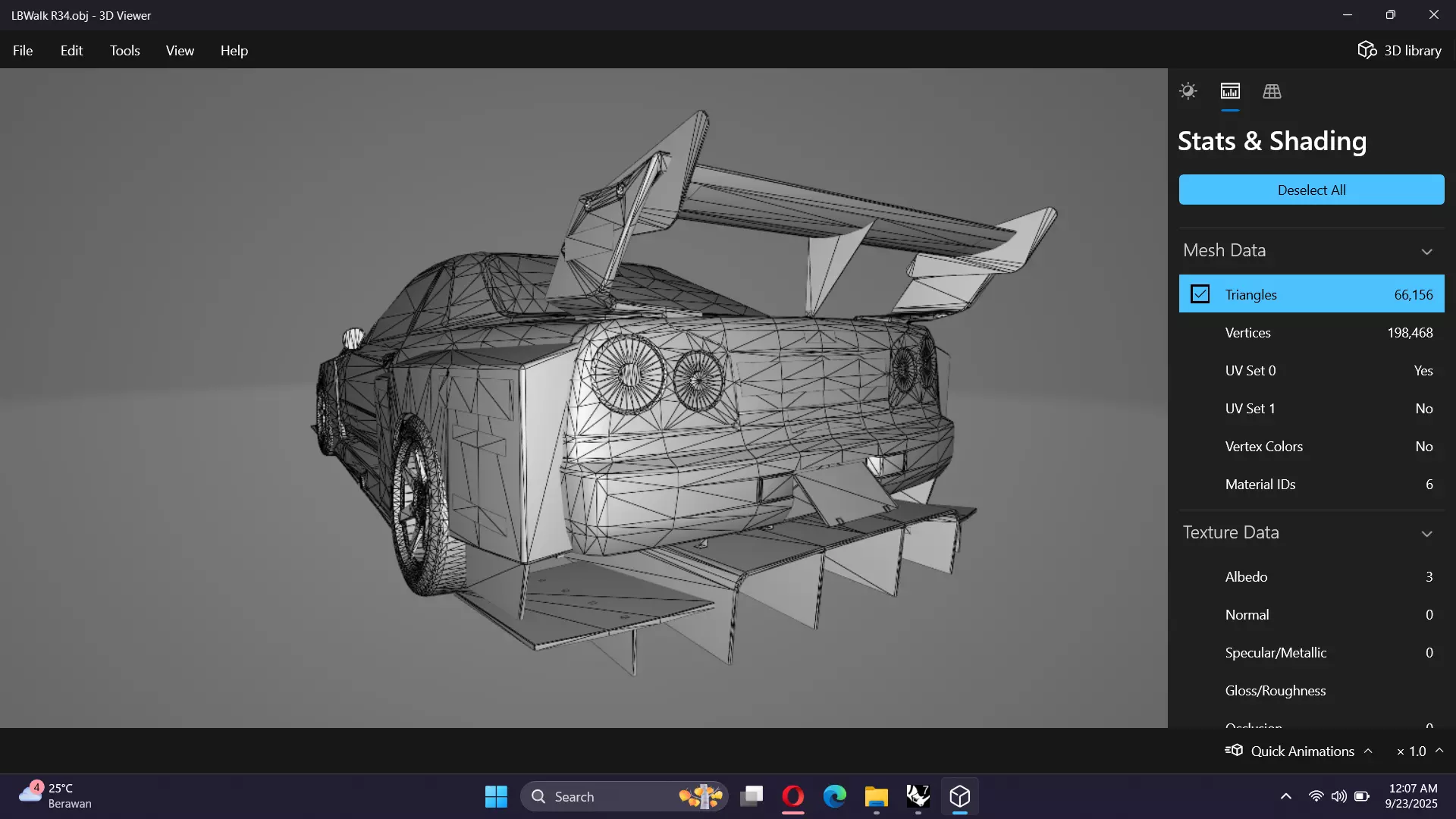 Liberty Walk Super Silhouette Nissan R34 Skyline Low-poly 3D model_23