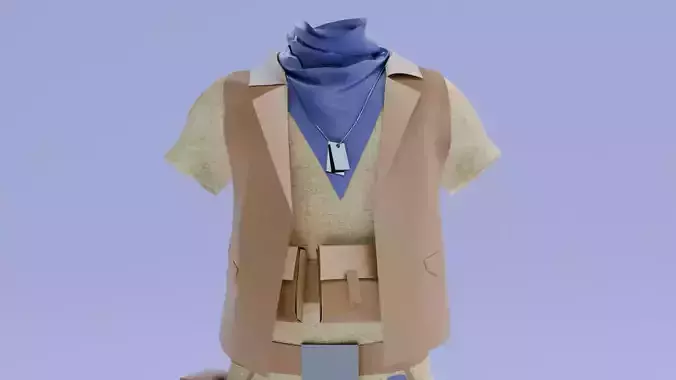 Male Soldier Outfit - 3D Model