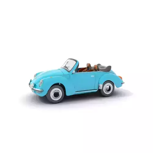Classic Teal Convertible model pack Low-poly 3D model Classic Teal Convertible model pack Low-poly 3D model