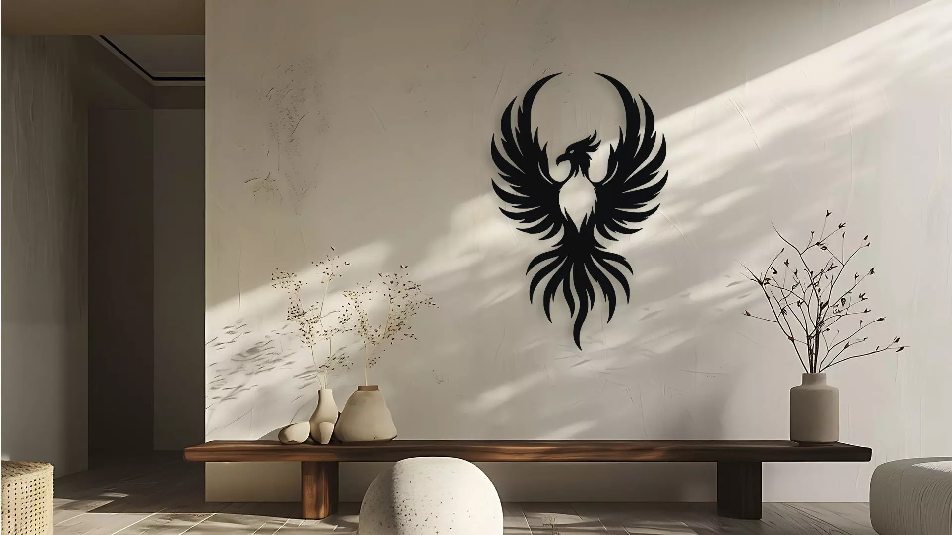 Phoenix Wall Decor Art 3D model_0