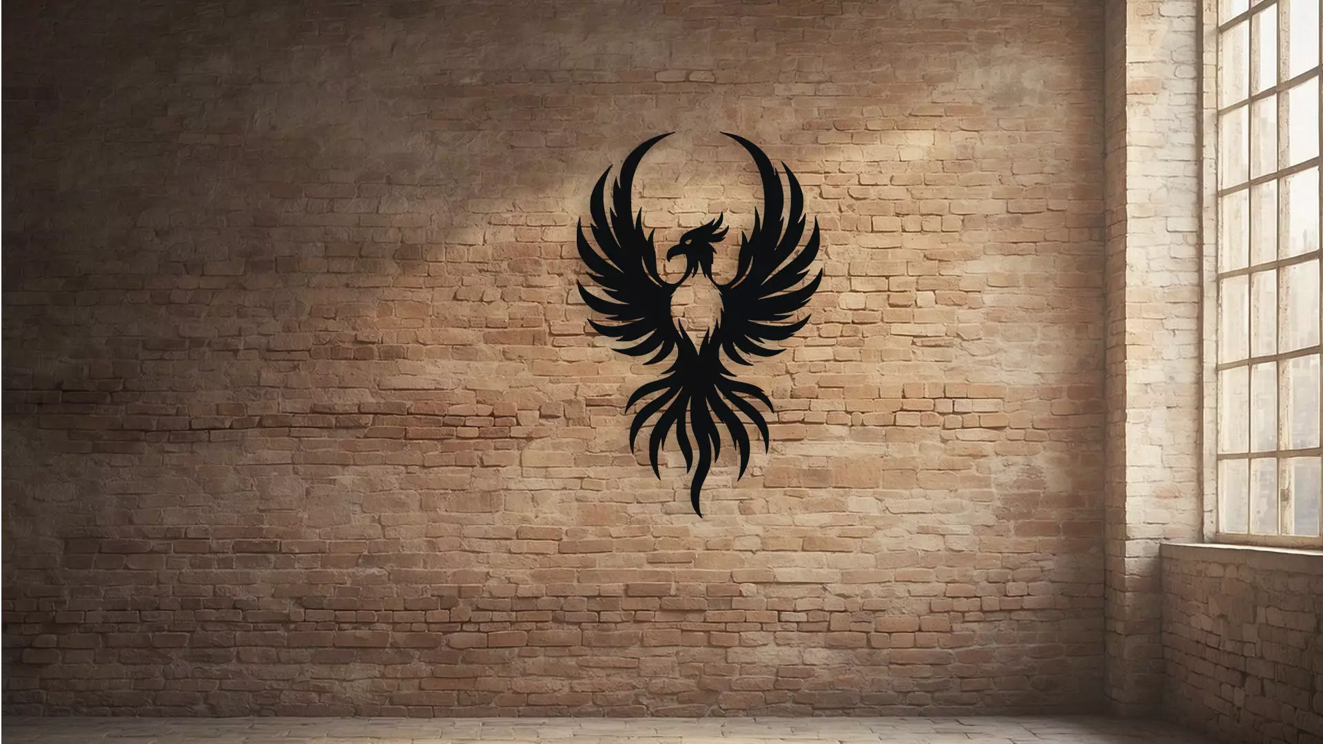 Phoenix Wall Decor Art 3D model_2