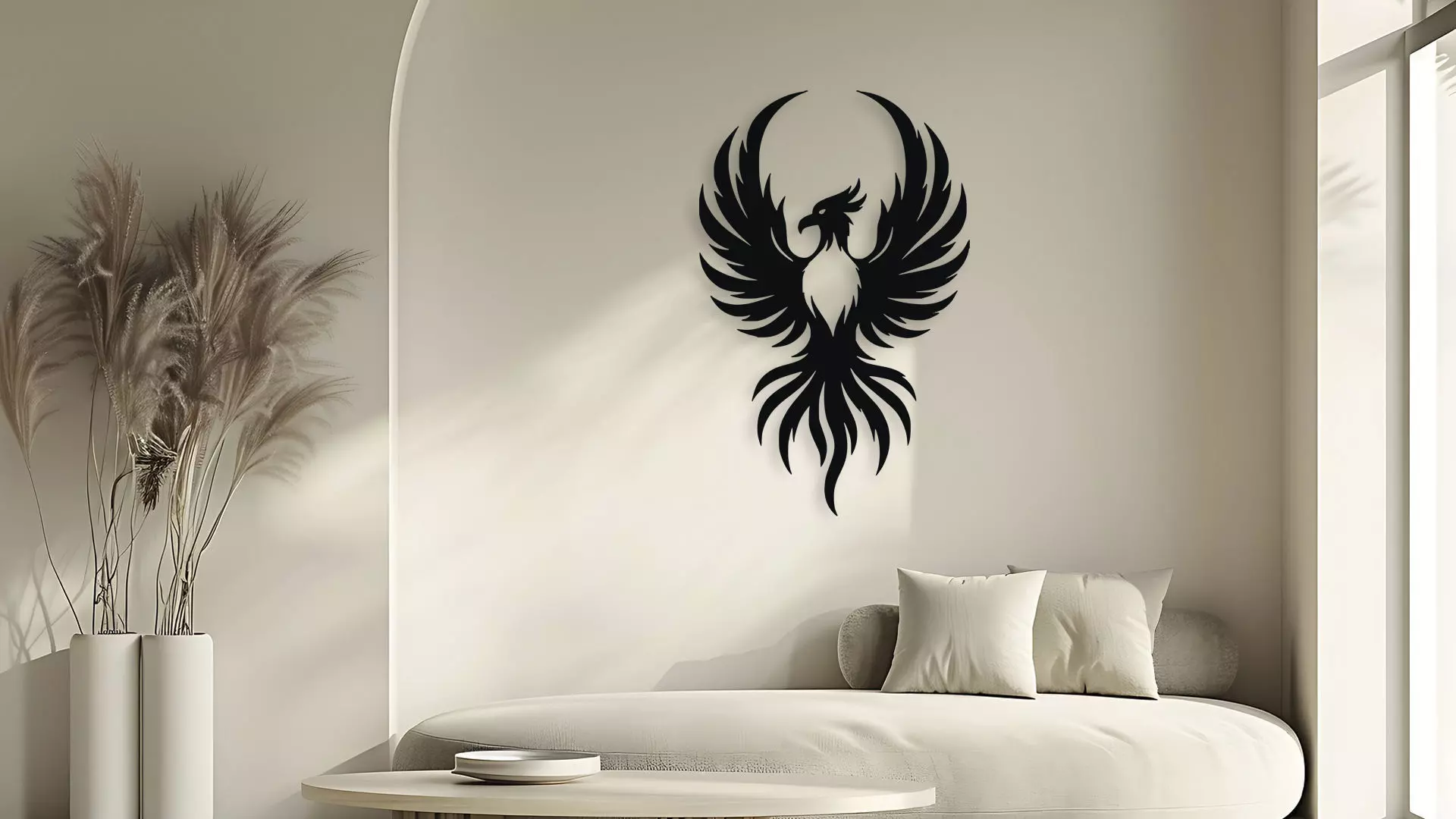 Phoenix Wall Decor Art 3D model_5