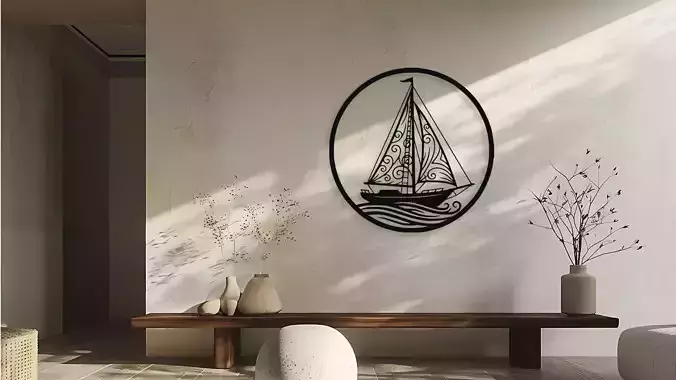 Sailboat Wall Decor Art