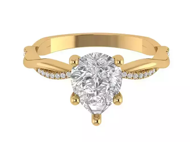 PEAR ENGAGEMENT RING
