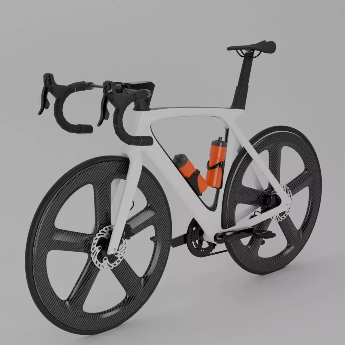 fixie road bike style Low-poly 3D model_9