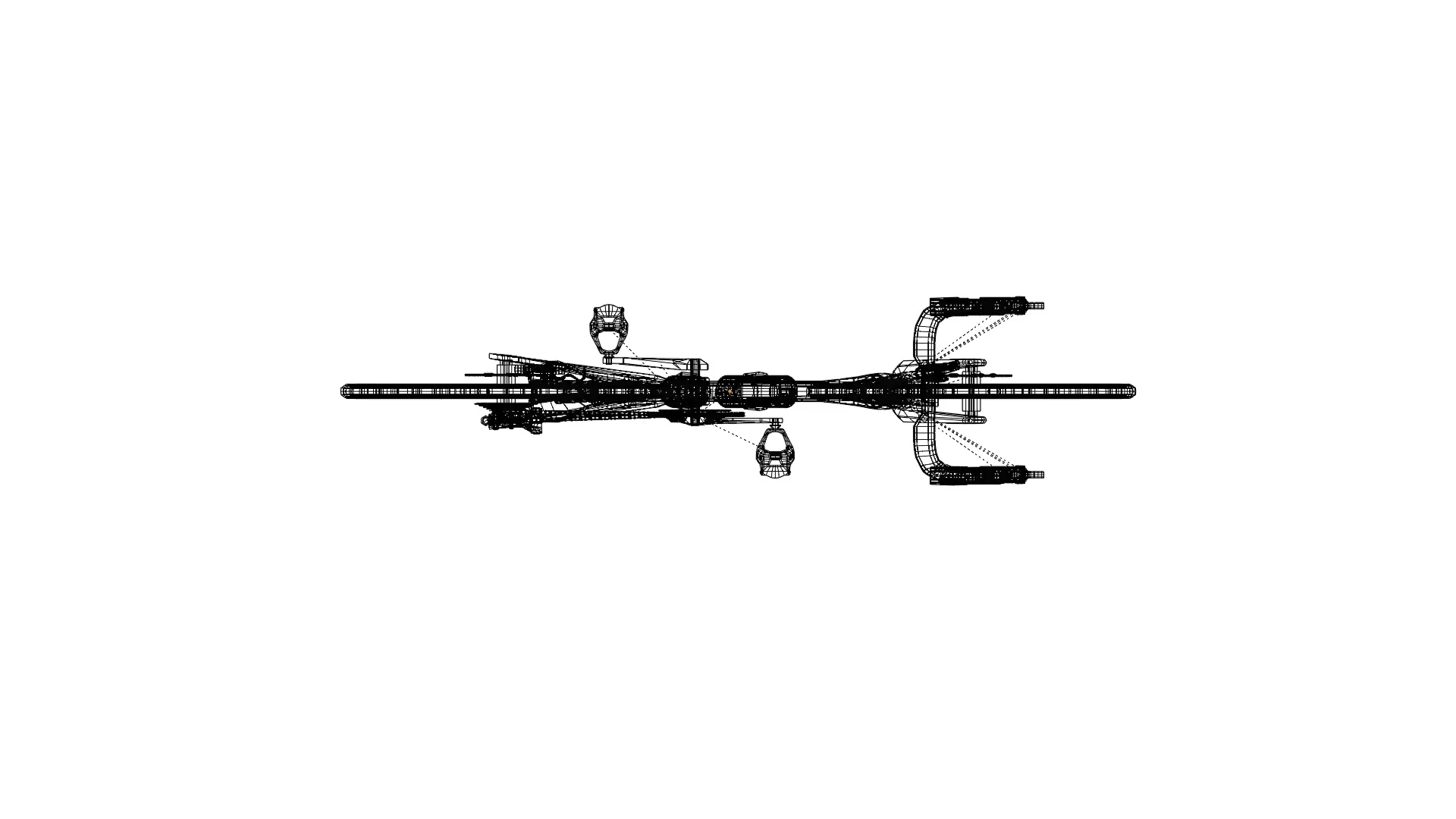 fixie road bike style Low-poly 3D model_5