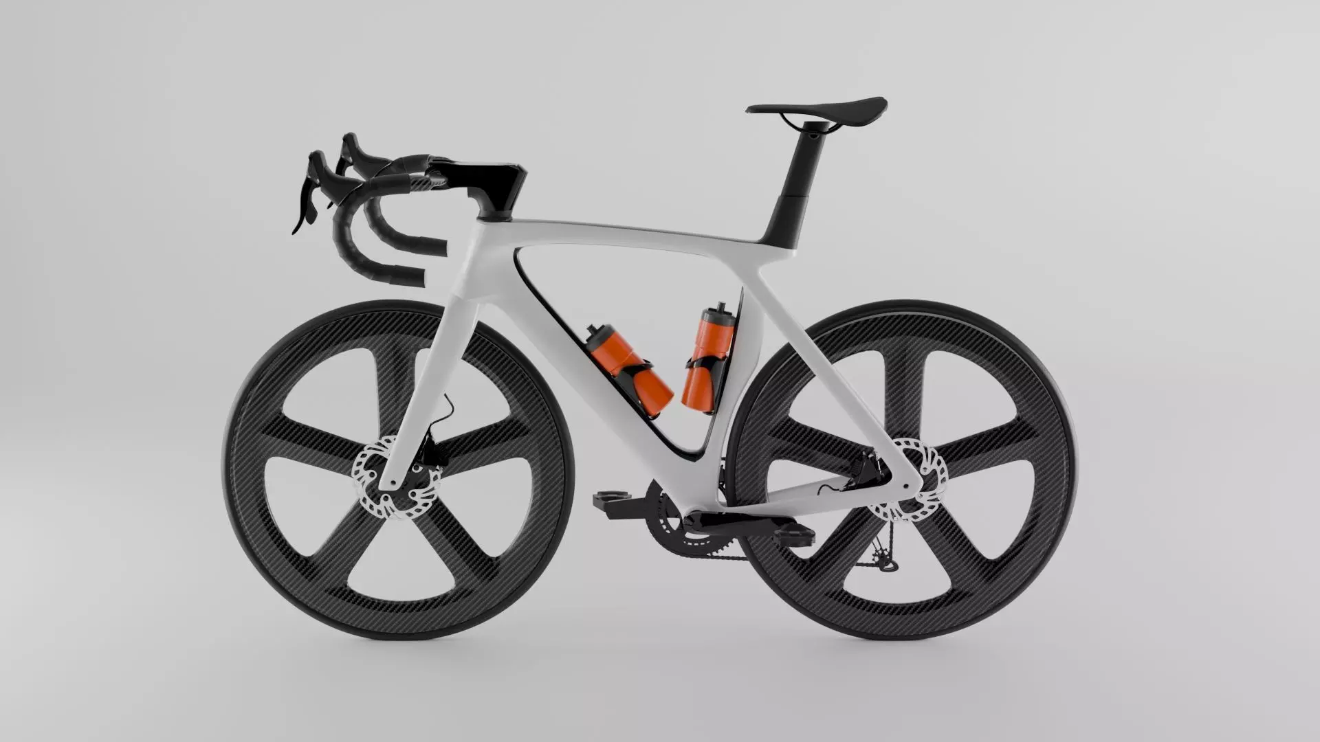 fixie road bike style Low-poly 3D model_0