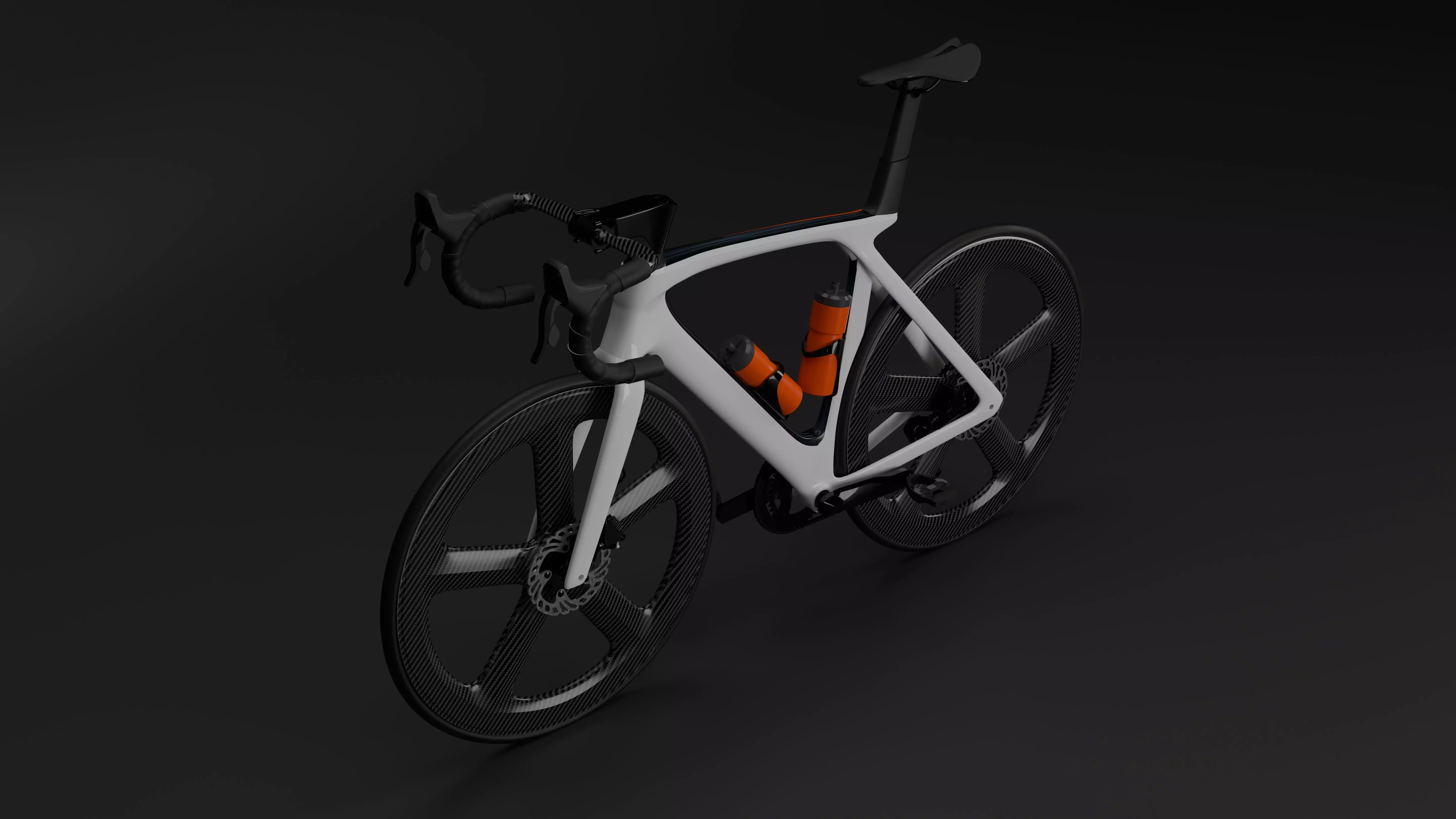fixie road bike style Low-poly 3D model_7