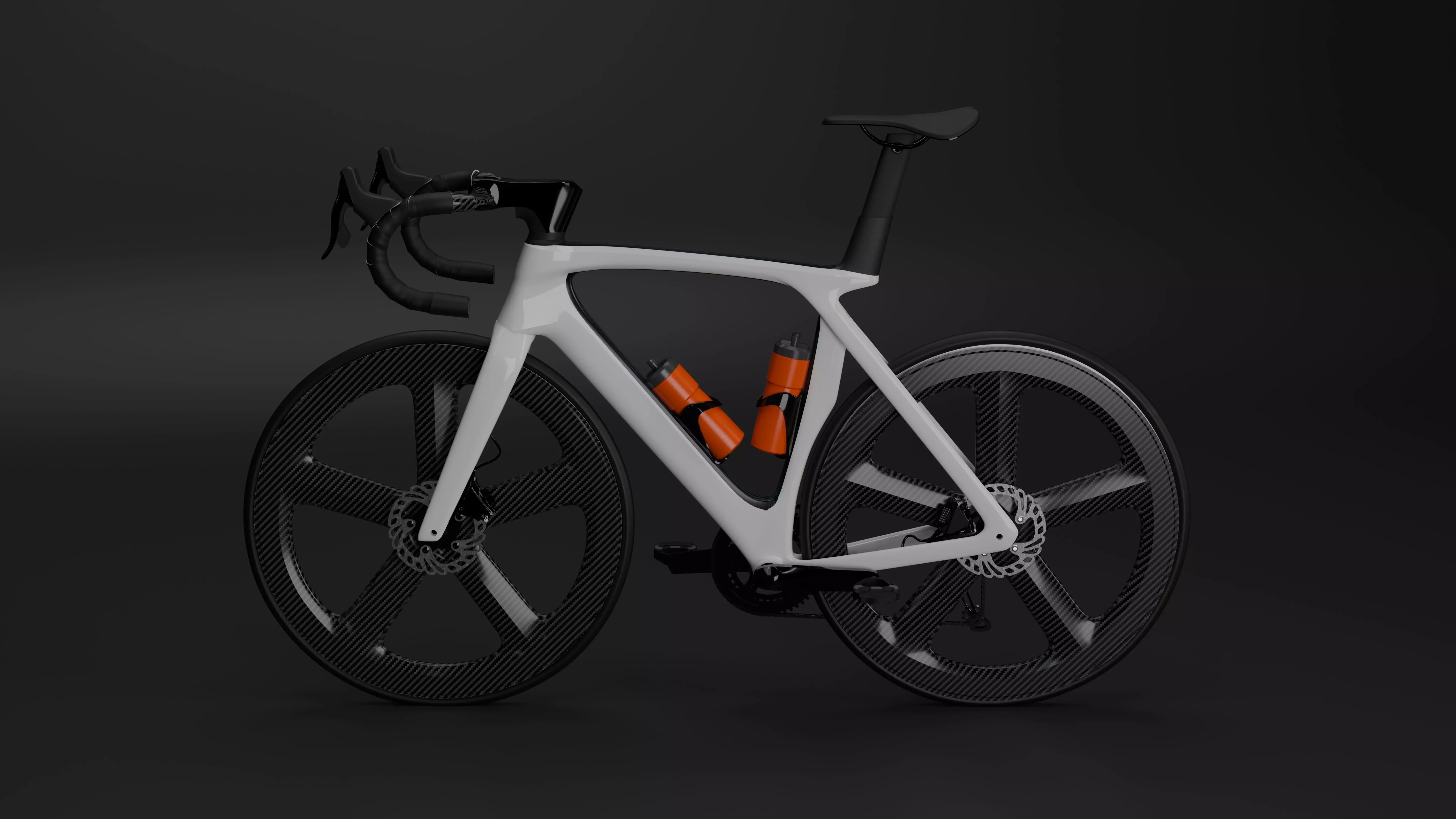 fixie road bike style Low-poly 3D model_6