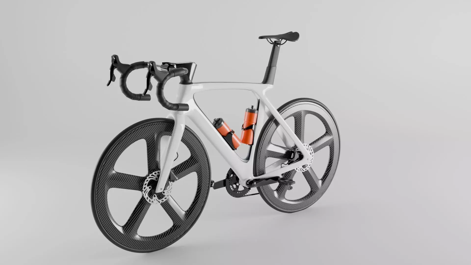 fixie road bike style Low-poly 3D model_2