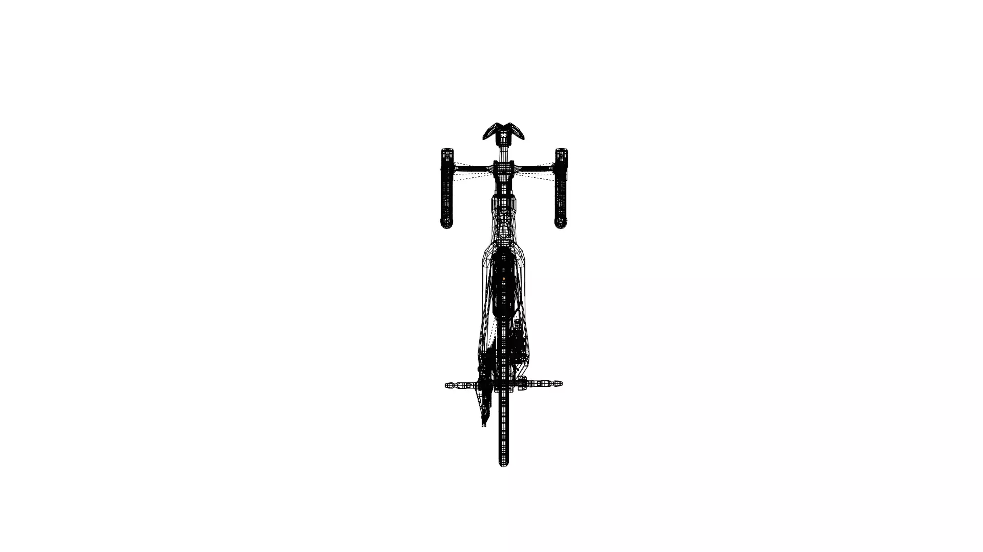 fixie road bike style Low-poly 3D model_16