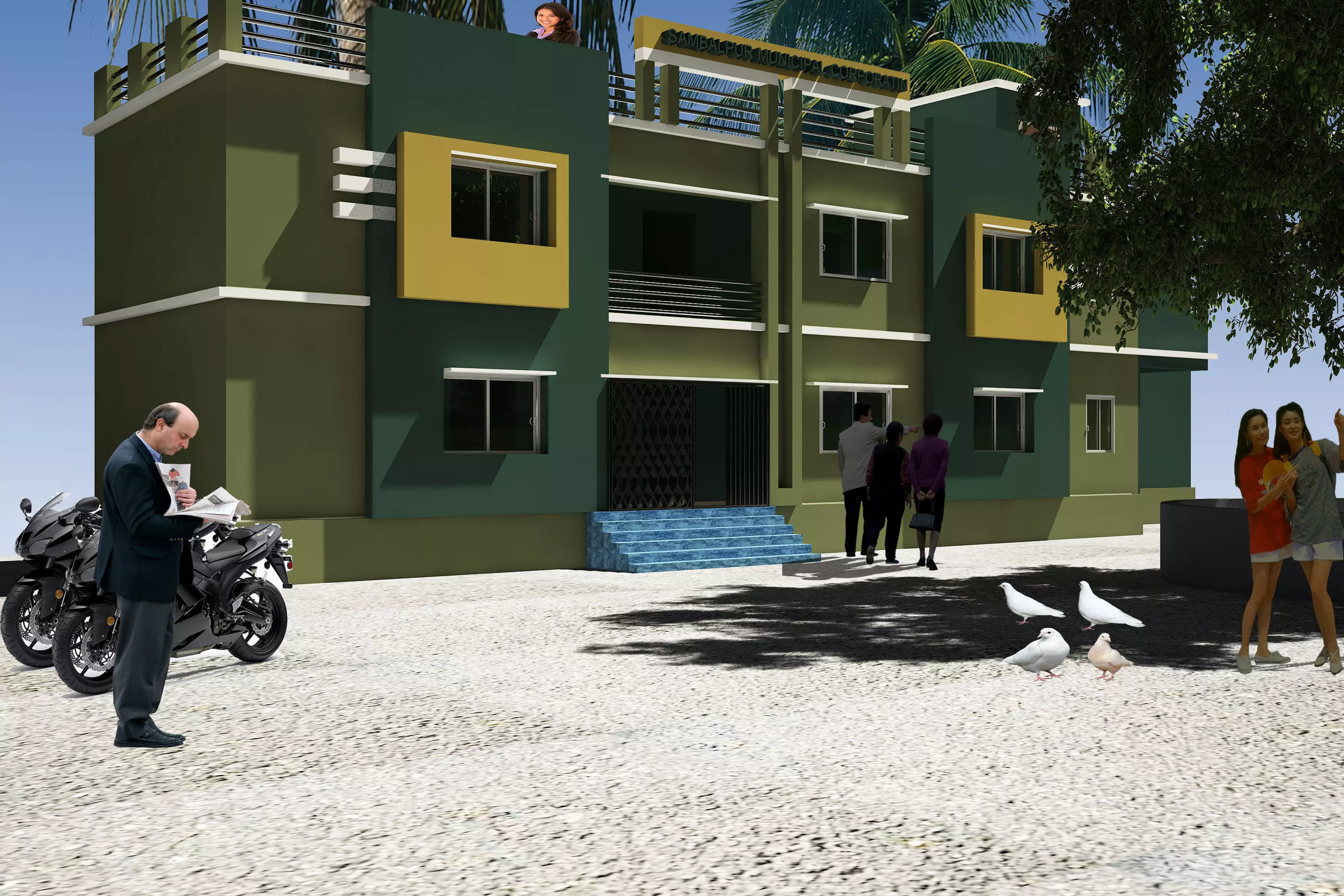 Building View 3d Free 3D model_0