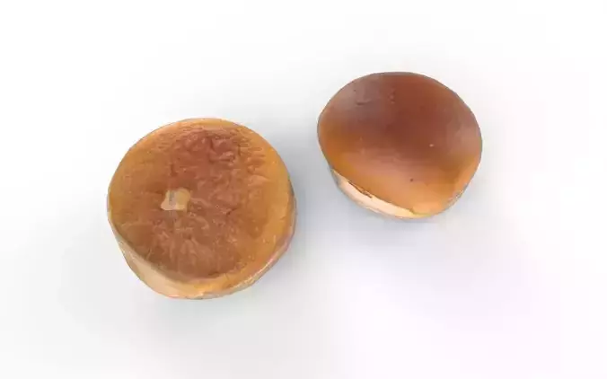 Hamburger Bun M08 Low-poly 3D model 5