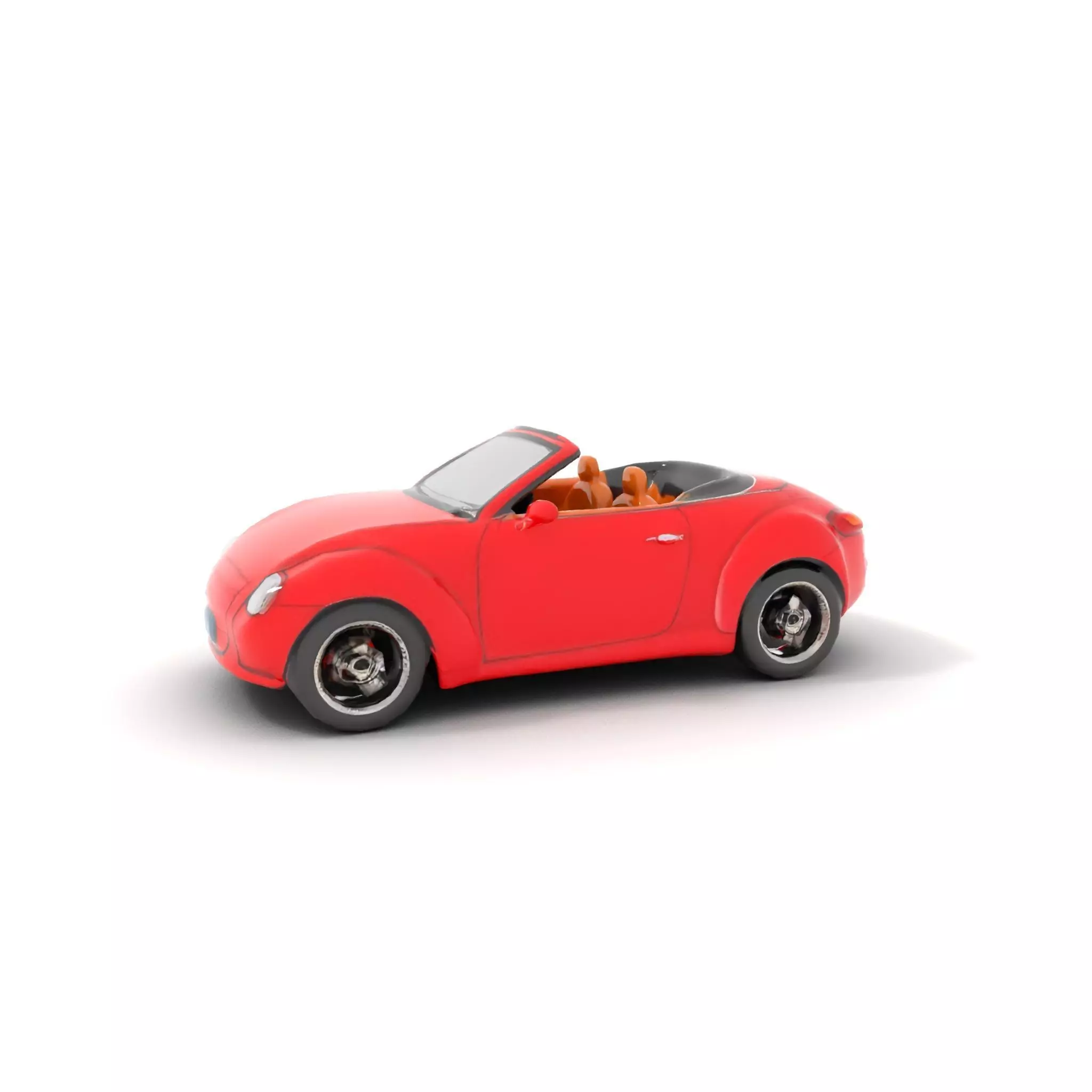 Classic Red Convertible model pack Low-poly 3D model_7