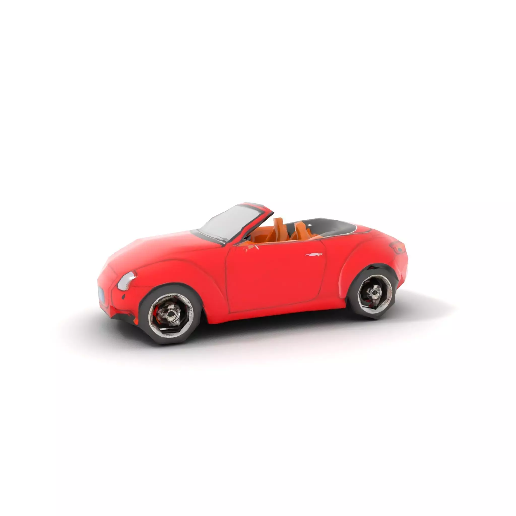 Classic Red Convertible model pack Low-poly 3D model_15