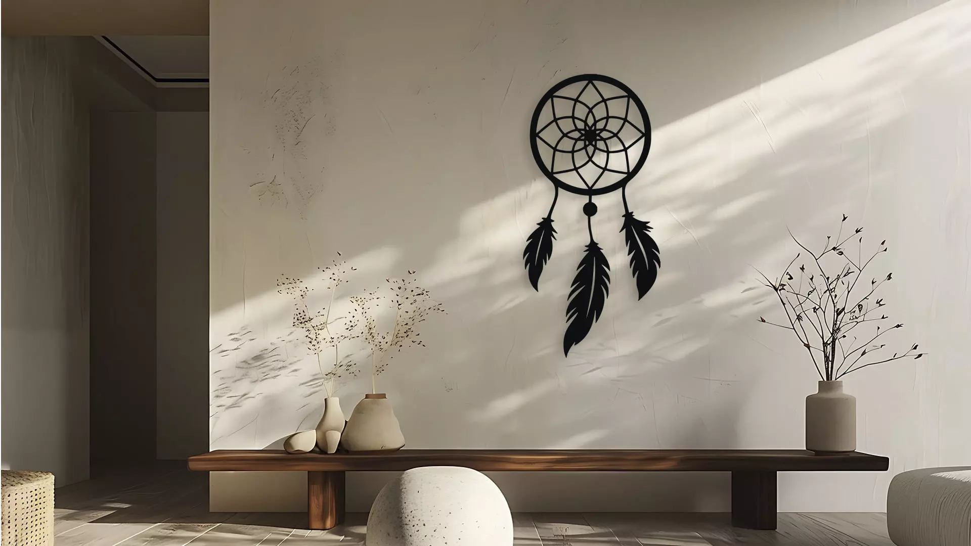 Dream Catcher Wall Decor Art 3D model_0