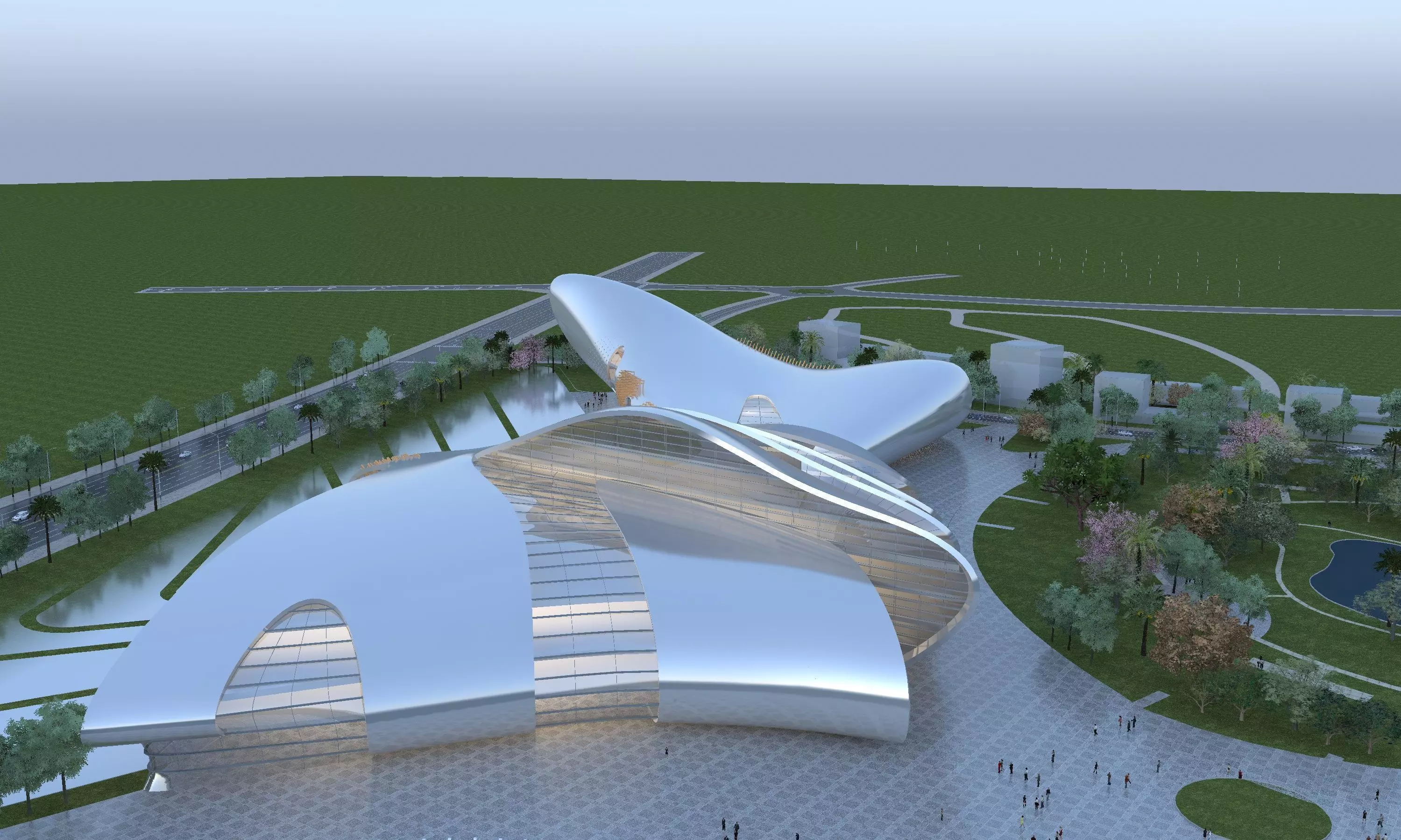 gymnasium   exhibition hall Low-poly 3D model_1