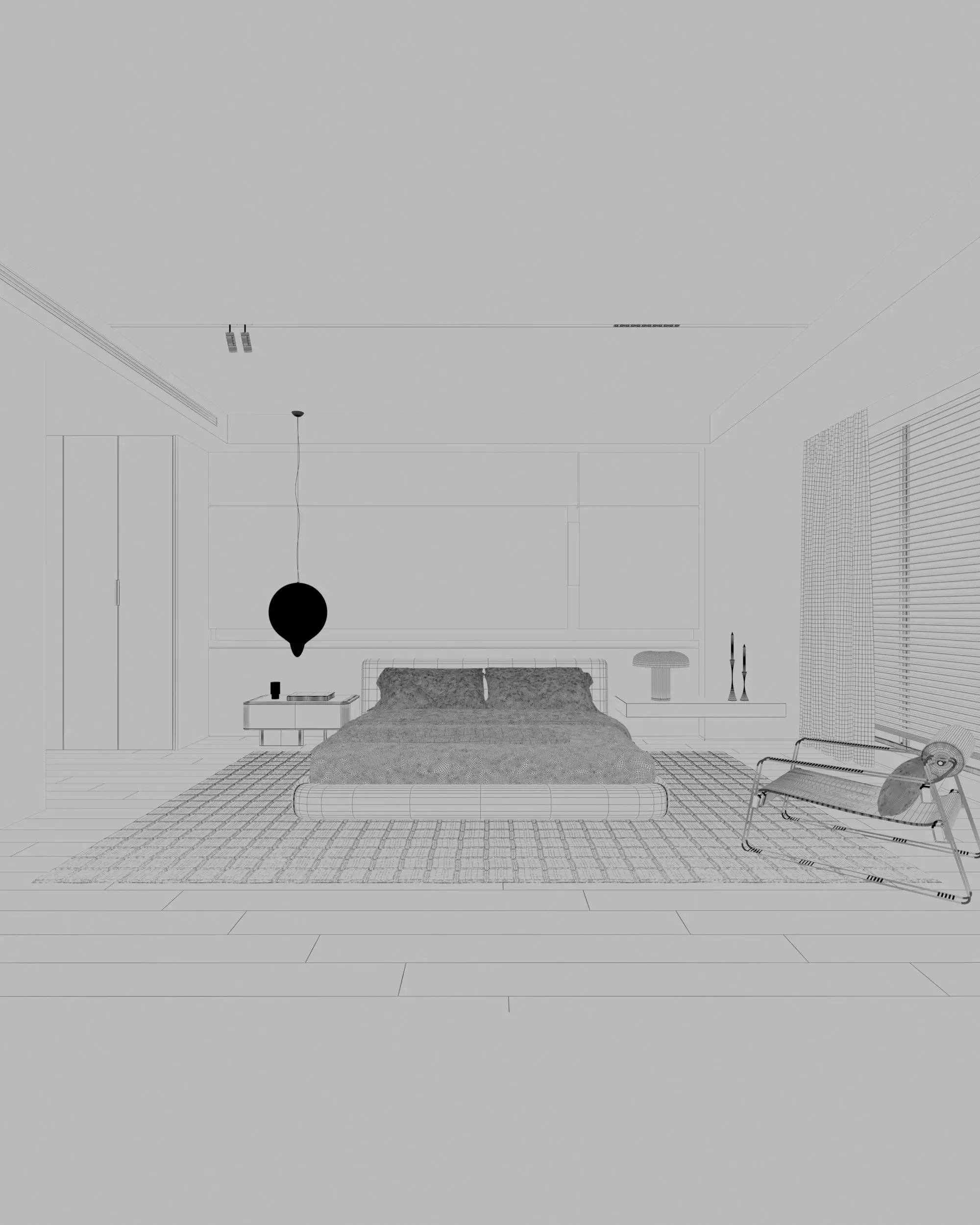 Bedroom interior scenes  3D model_6