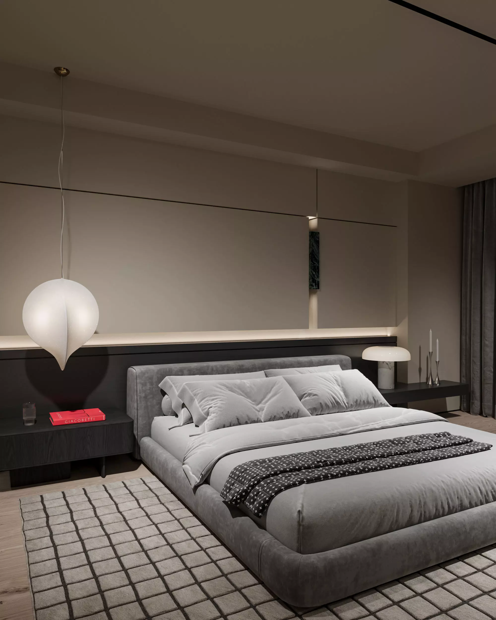 Bedroom interior scenes  3D model_1