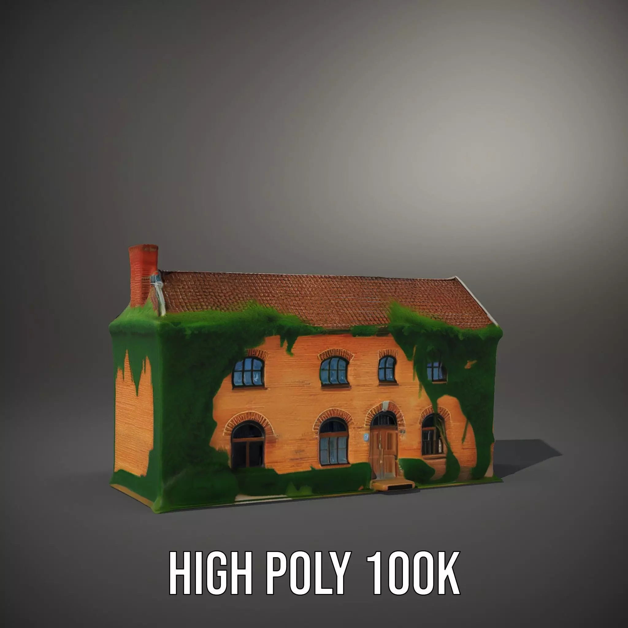 Rustic Brick House model pack Low-poly 3D model_9