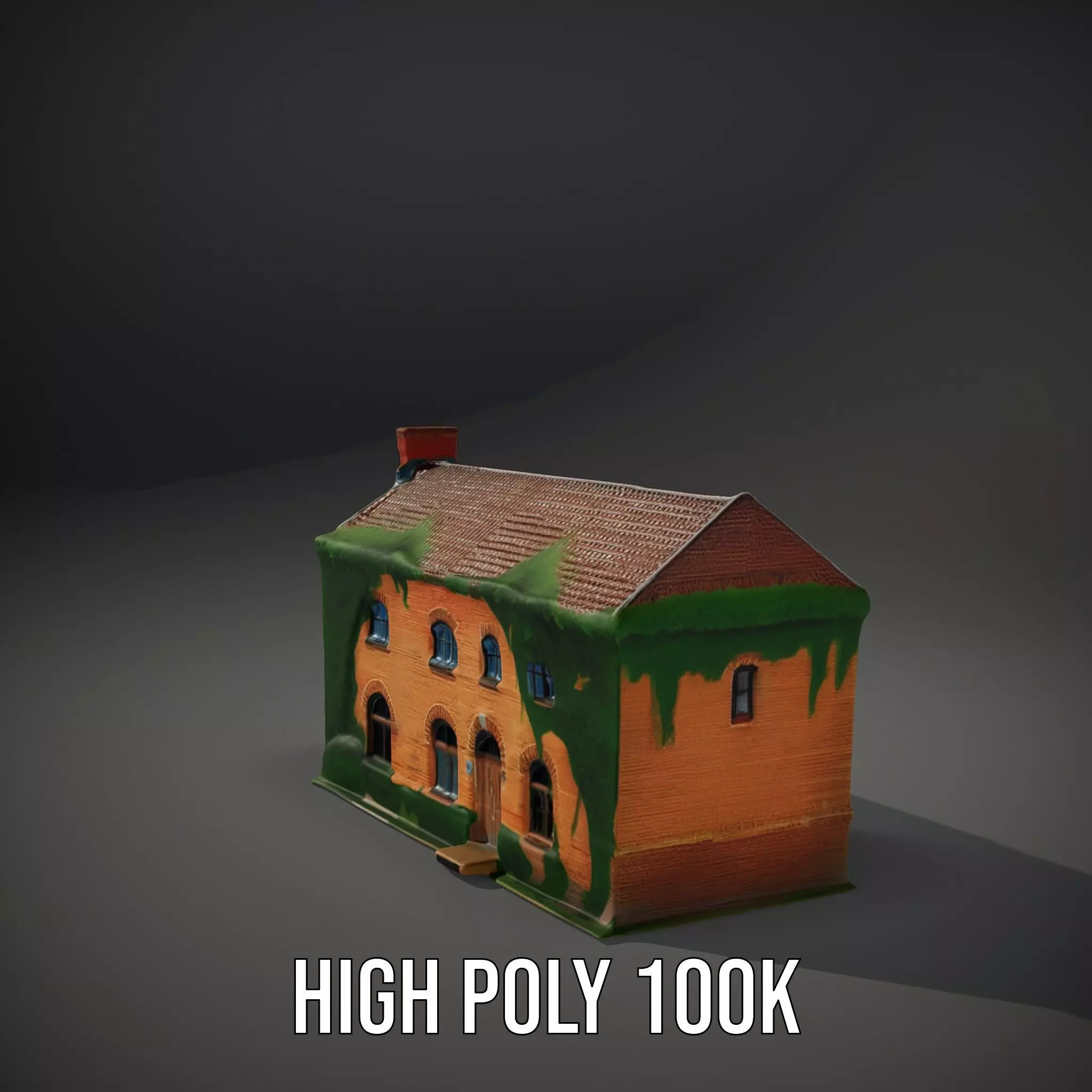 Rustic Brick House model pack Low-poly 3D model_11