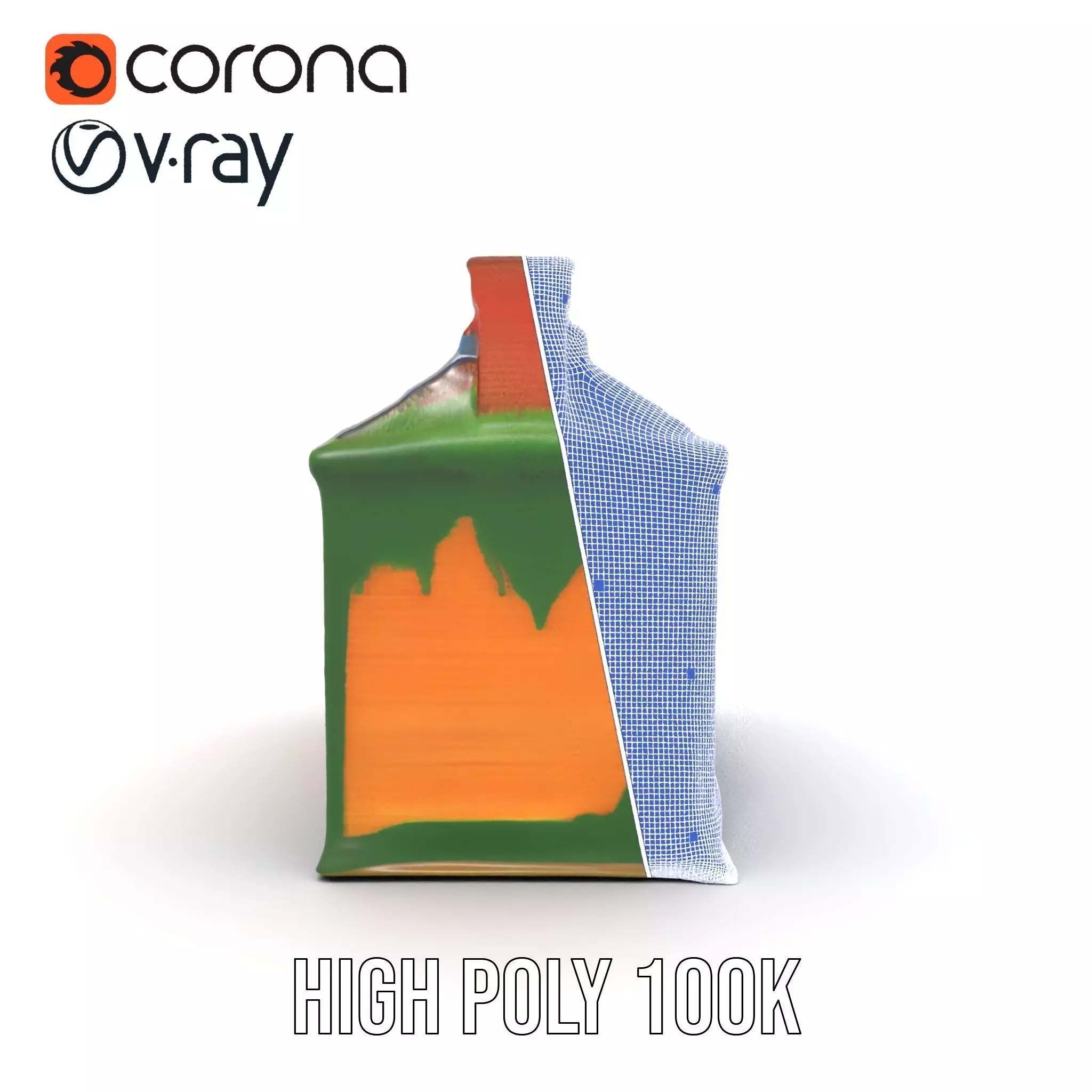 Rustic Brick House model pack Low-poly 3D model_35