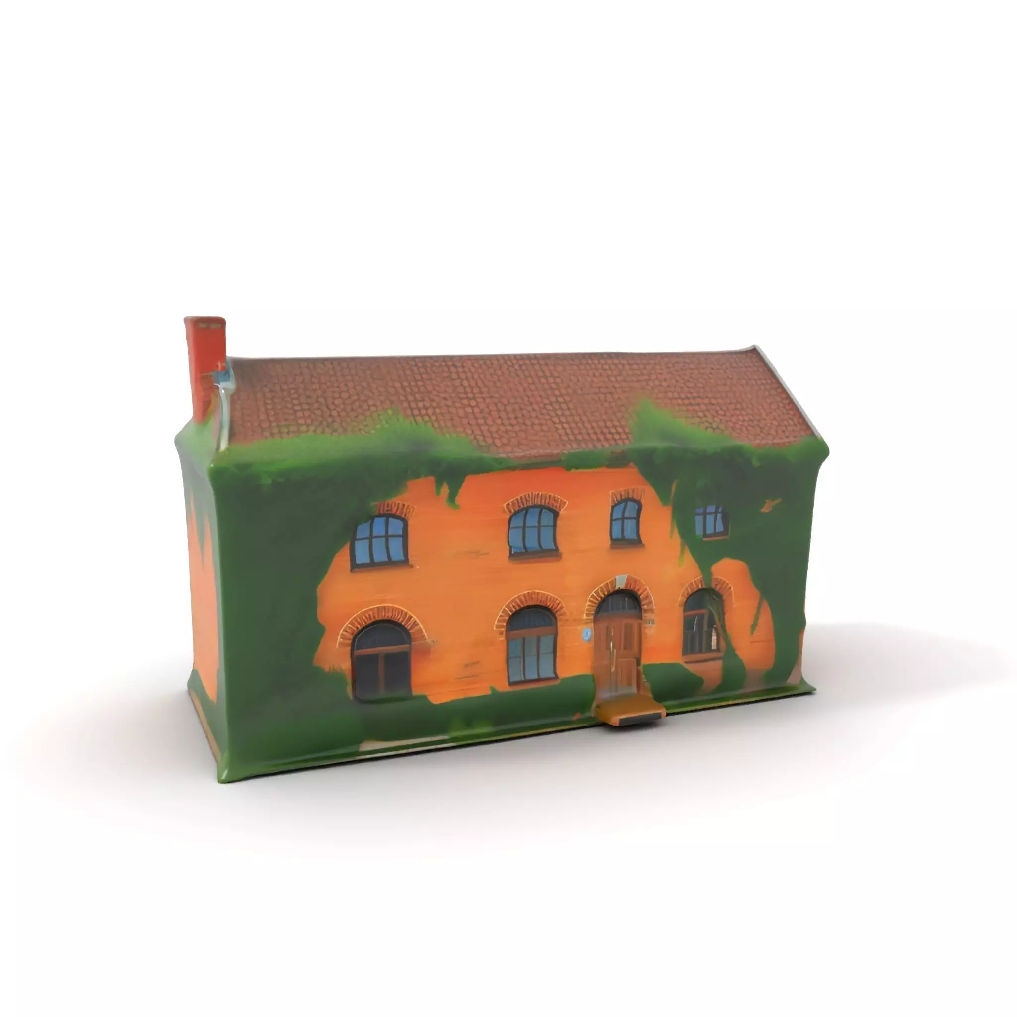 Rustic Brick House model pack Low-poly 3D model_6
