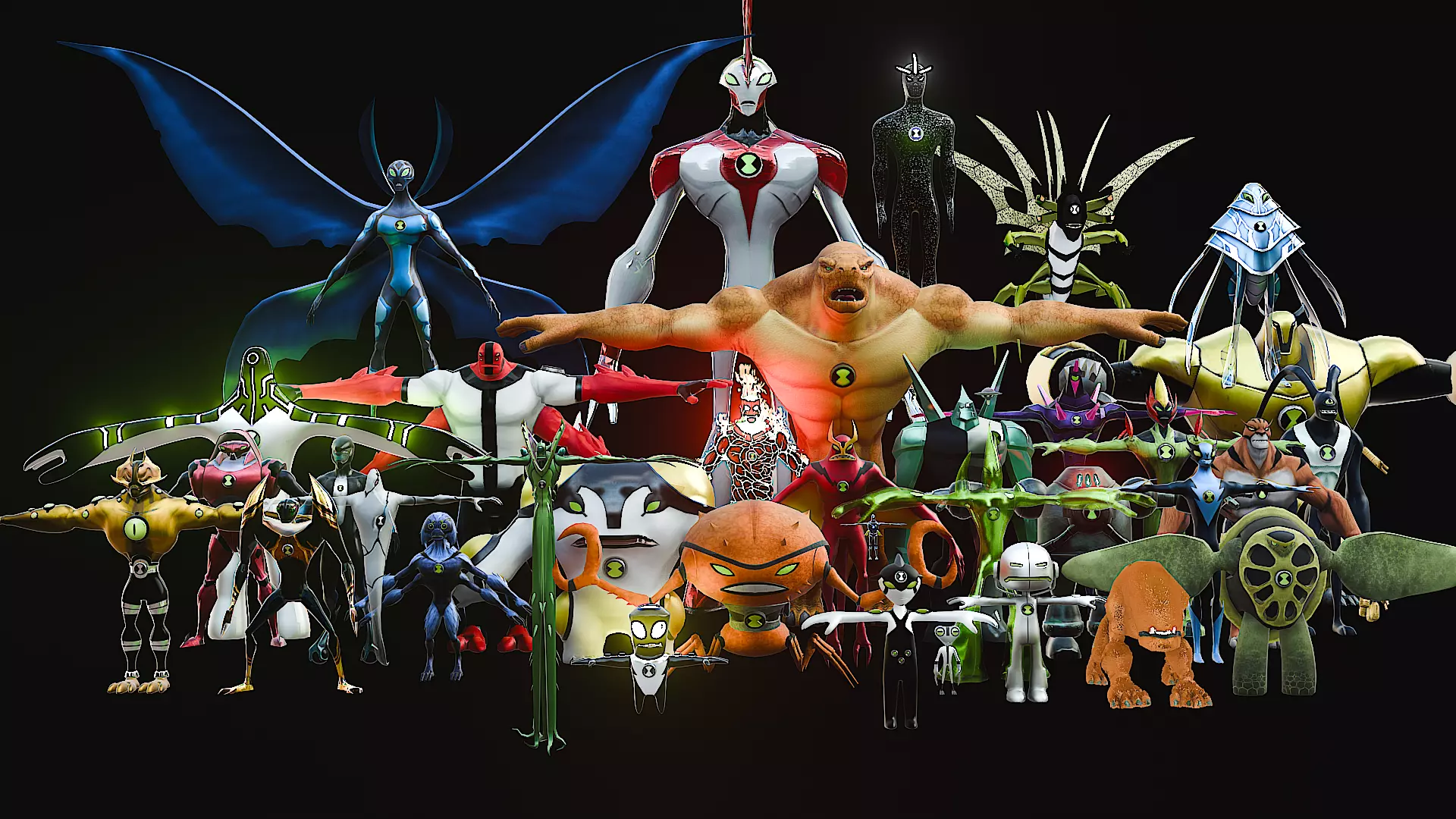  Ben 10 All Alien Transformations 3D Models Pack 3D model_1
