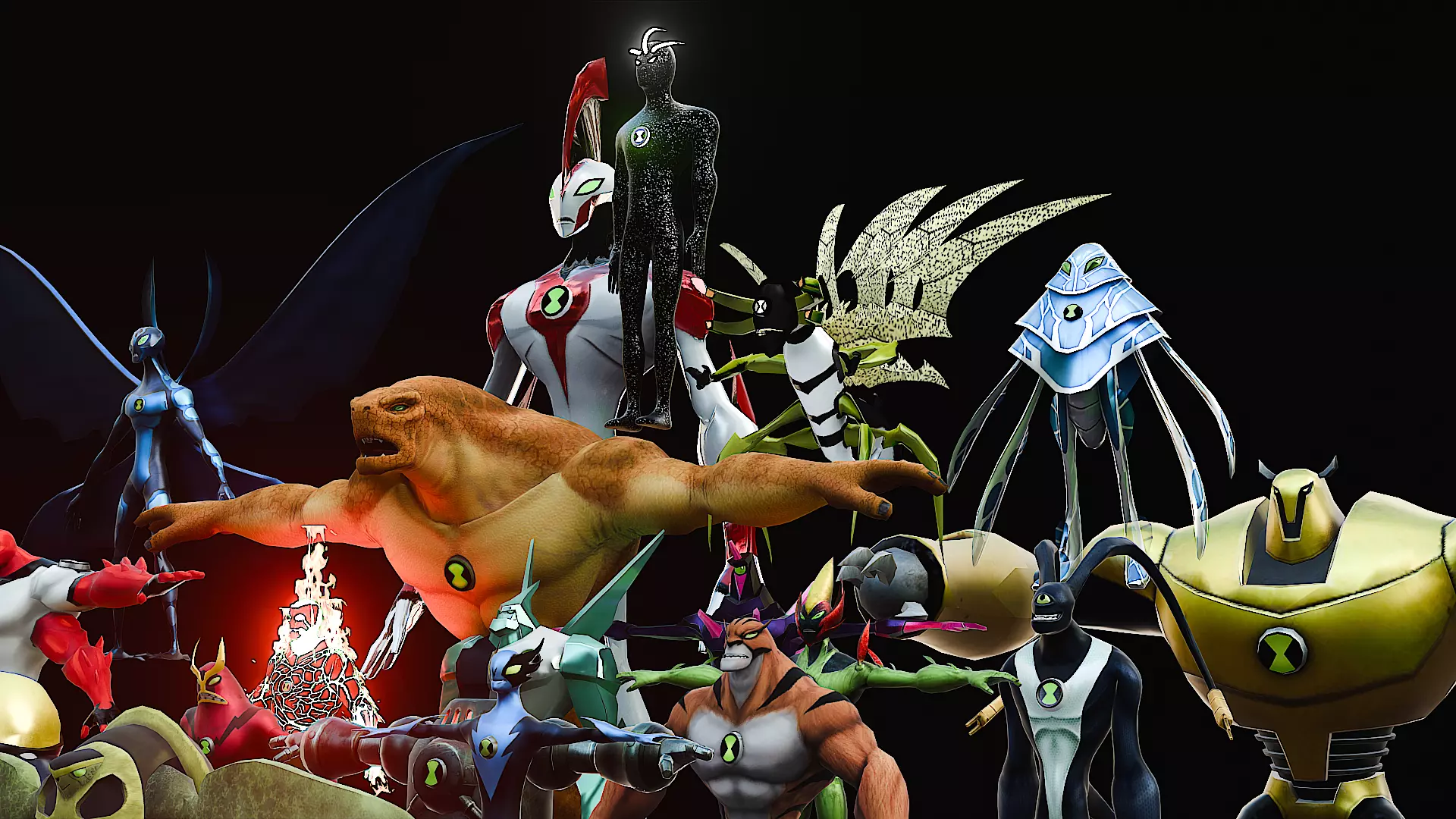  Ben 10 All Alien Transformations 3D Models Pack 3D model_3