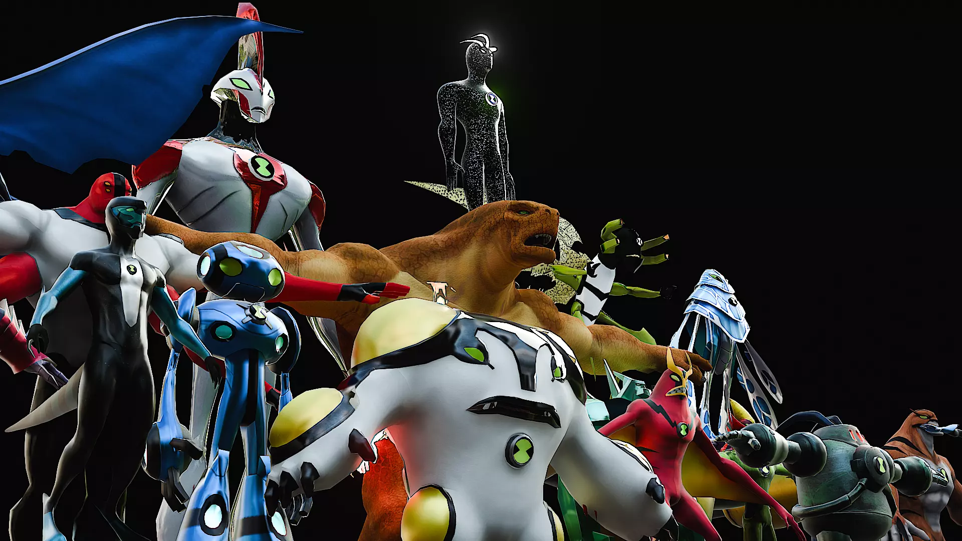  Ben 10 All Alien Transformations 3D Models Pack 3D model_2