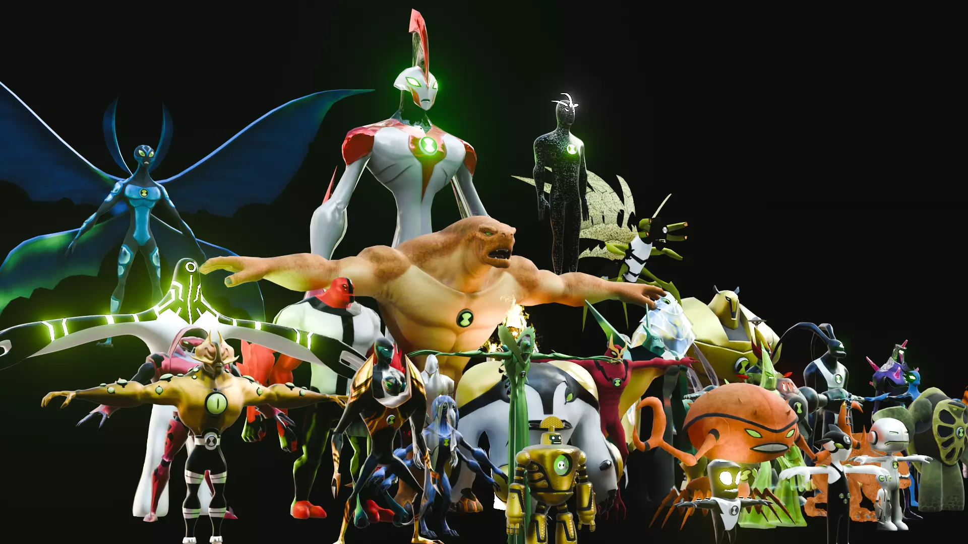  Ben 10 All Alien Transformations 3D Models Pack 3D model_0