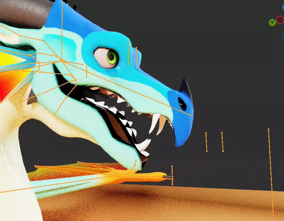 wings of fire rain wing rigged 3D model 3D model_7