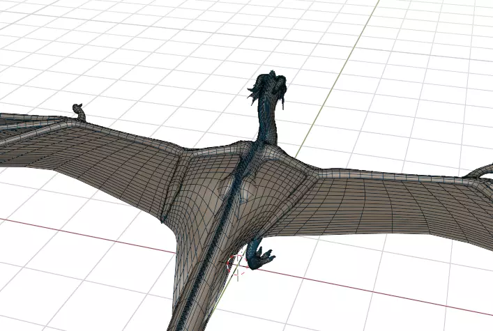 wings of fire rain wing rigged 3D model 3D model_10