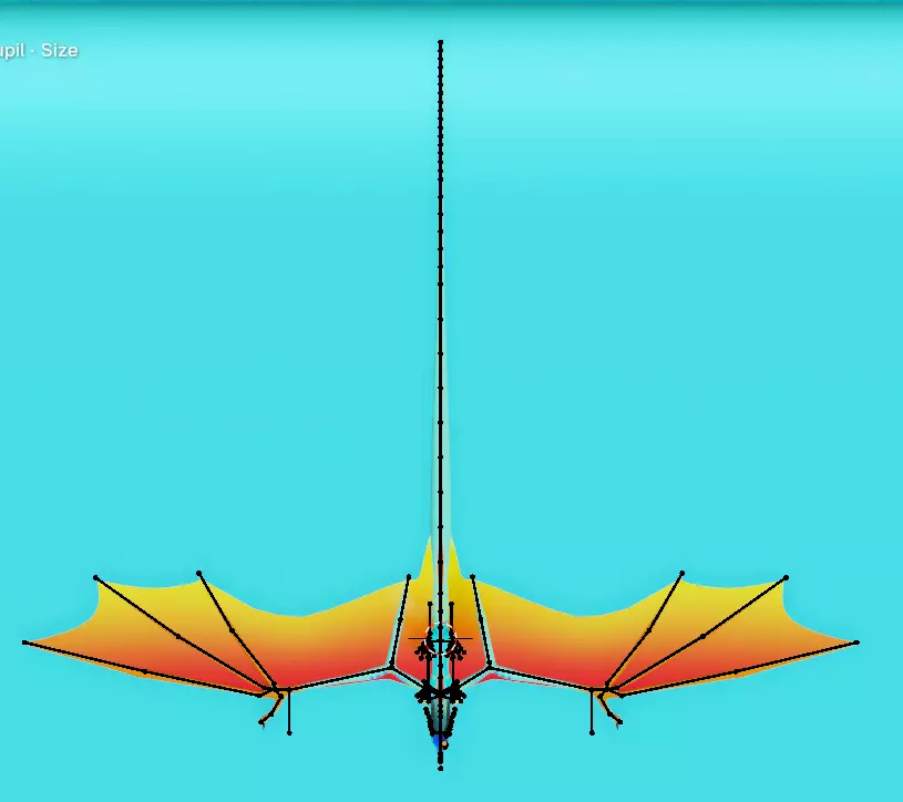 wings of fire rain wing rigged 3D model 3D model_2