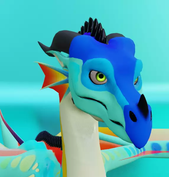 wings of fire rain wing rigged 3D model 3D model_4