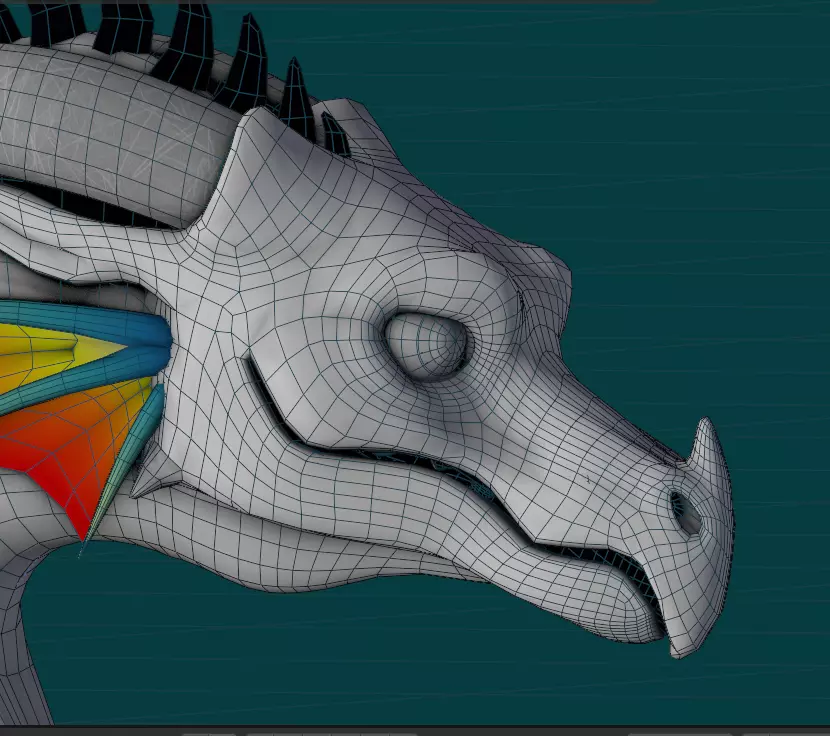 wings of fire rain wing rigged 3D model 3D model_9