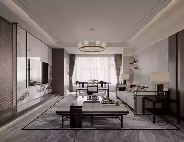 chinese living room interior 