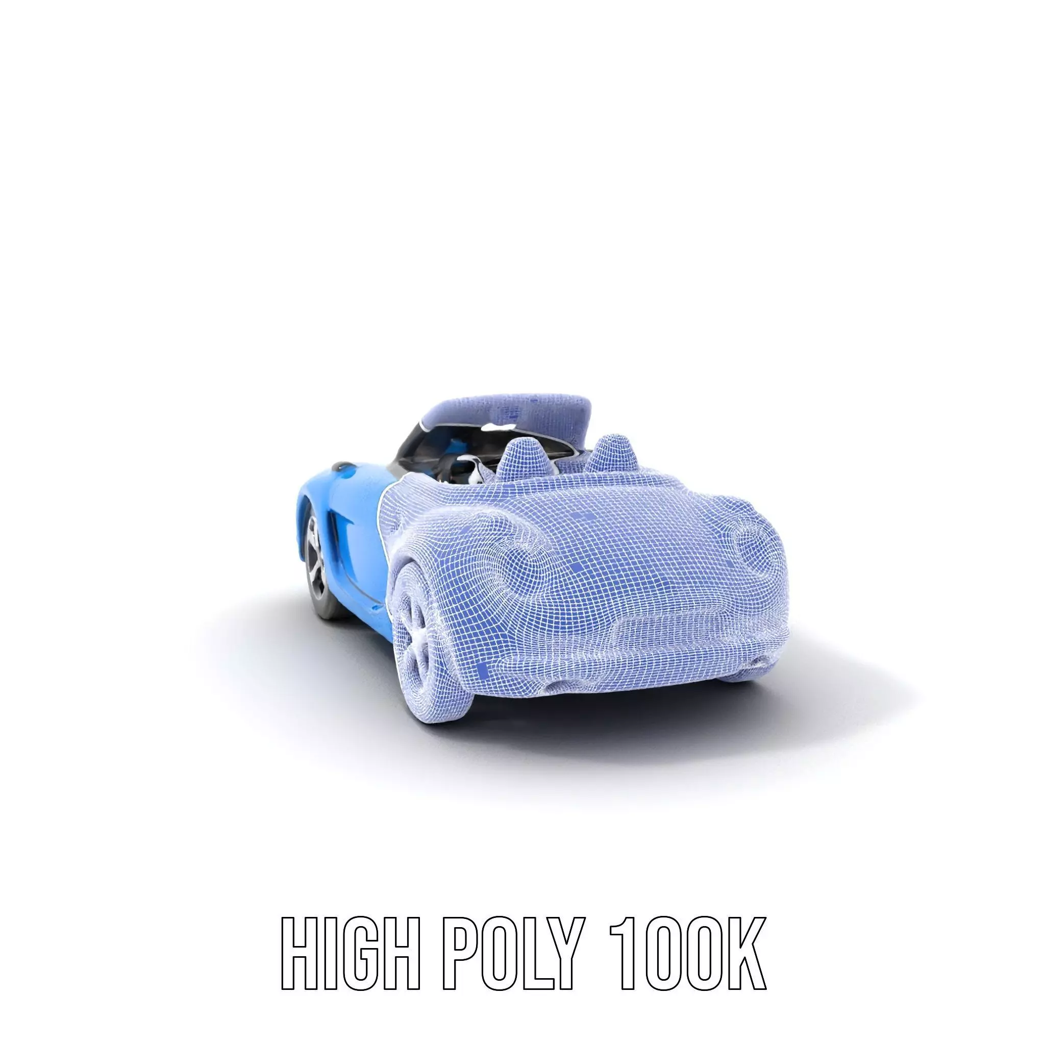 Azure Convertible Car model pack Low-poly 3D model_5