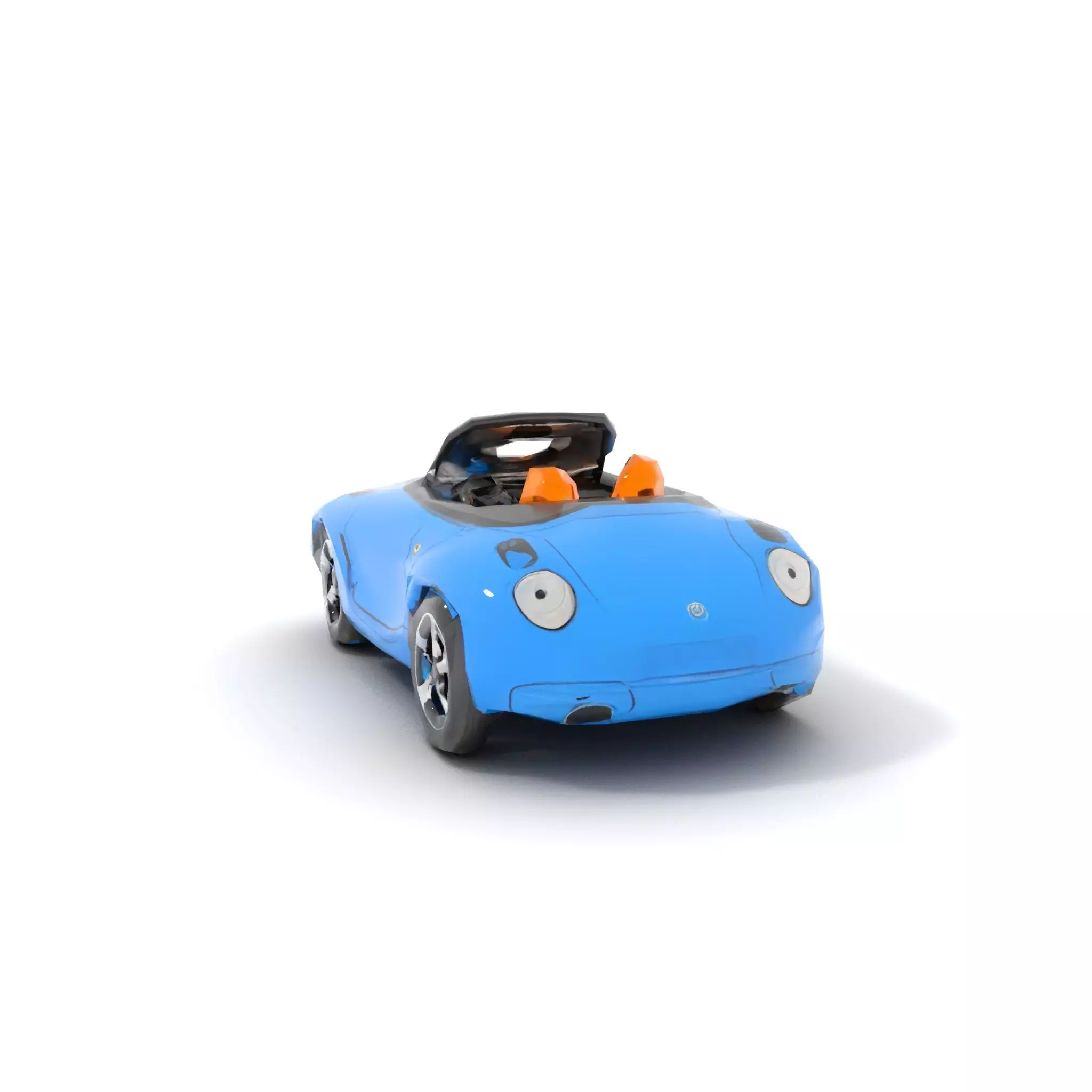 Azure Convertible Car model pack Low-poly 3D model_8
