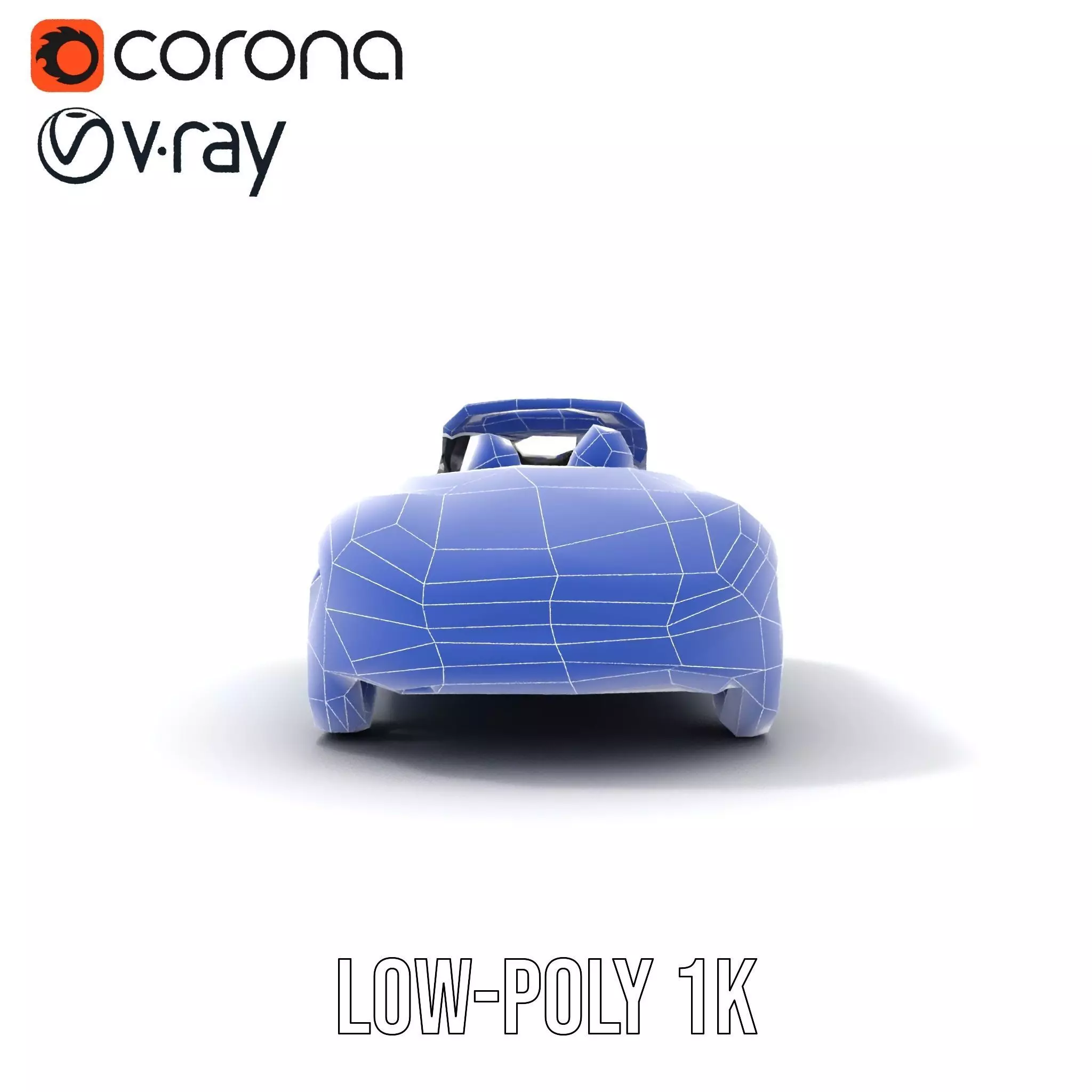 Azure Convertible Car model pack Low-poly 3D model_23