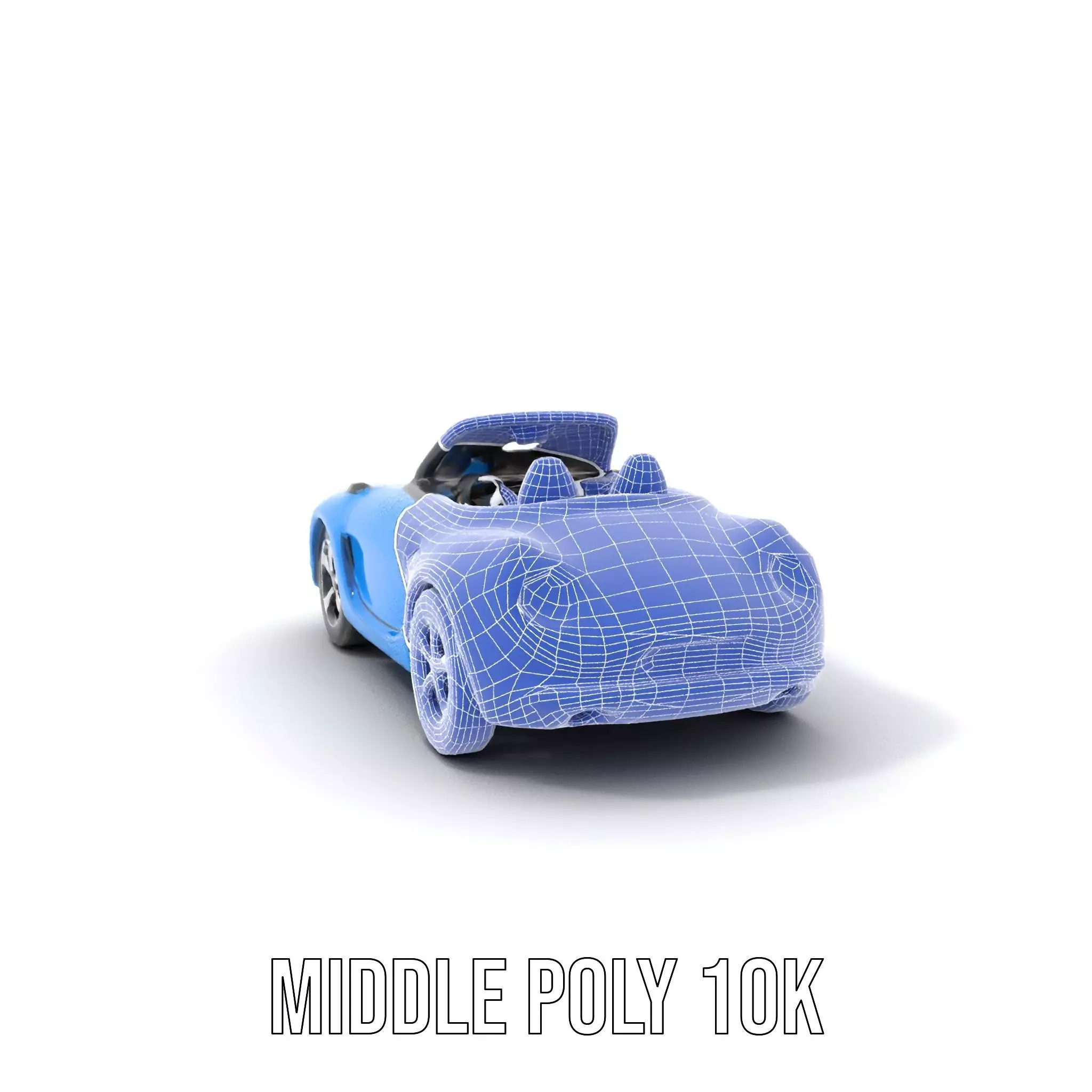 Azure Convertible Car model pack Low-poly 3D model_31