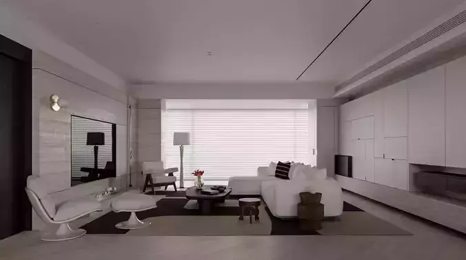 modern living  room interior 