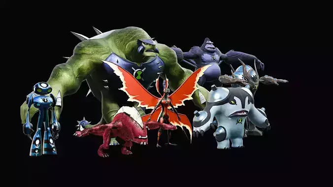 Ben 10 Ultimate Alien 3D Model Pack  