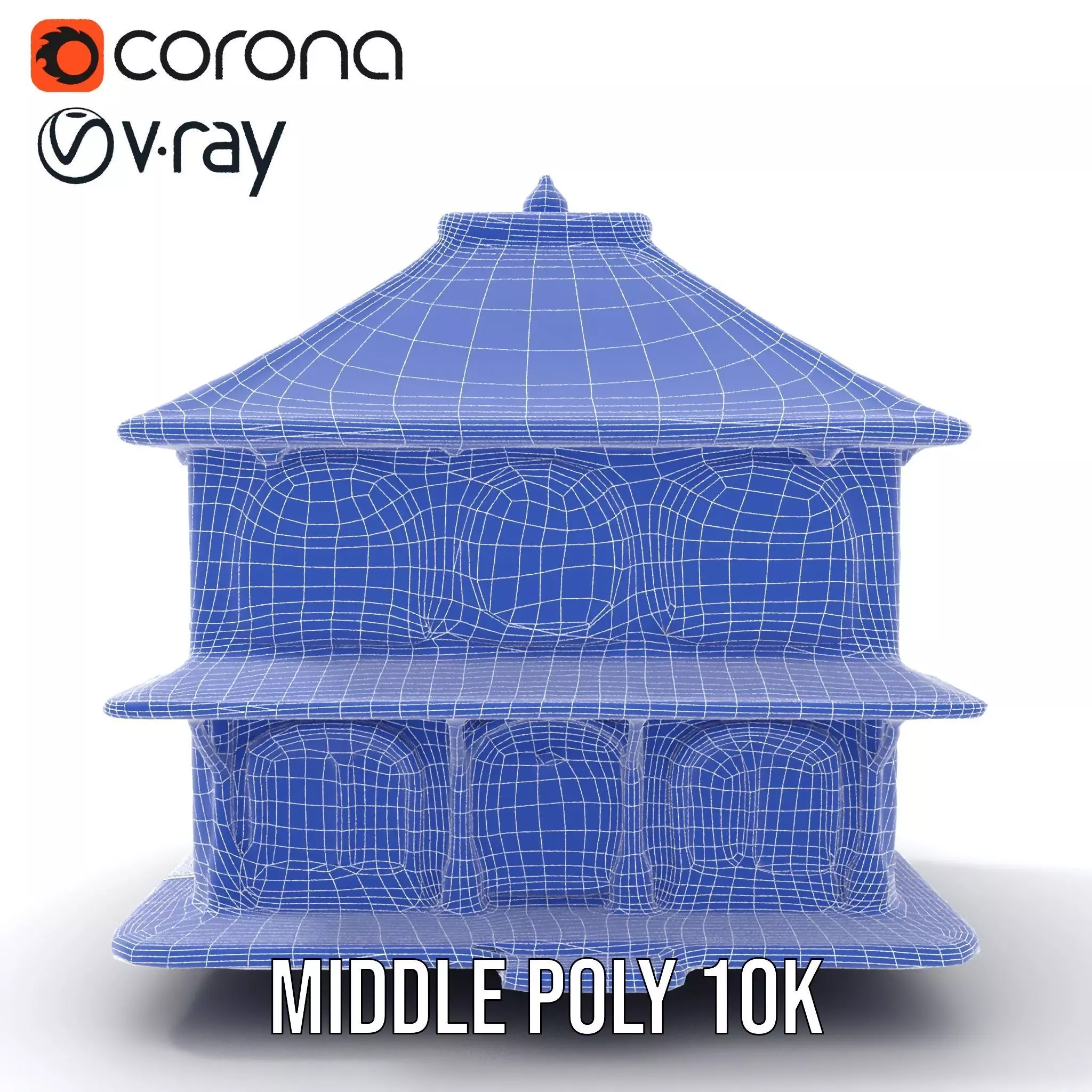 Whimsical Aquarium Building model pack Low-poly 3D model_30